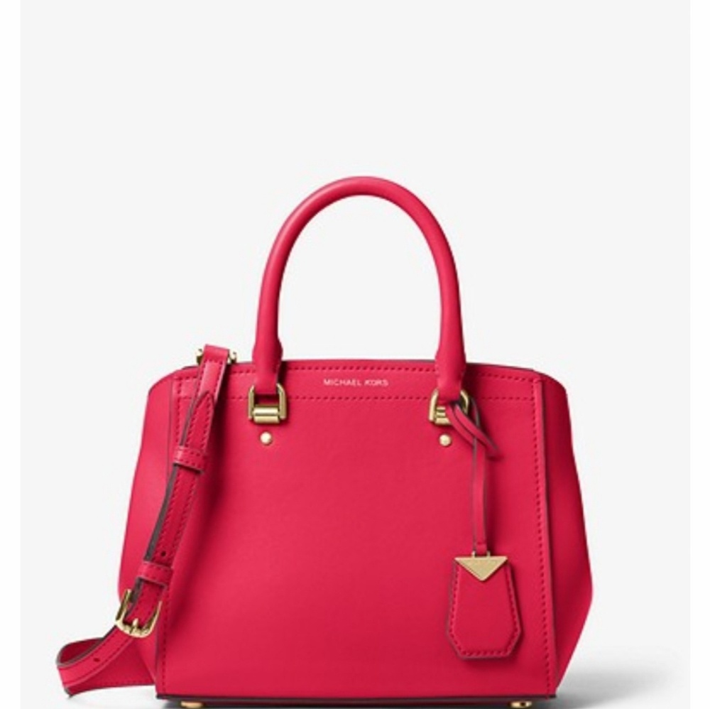 MICHAEL KORS
LEATHER MEDIUM SATCHEL PURE